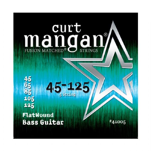 Curt Mangan 41005 Flatwound 5-strenget el-basstrenge 045-125