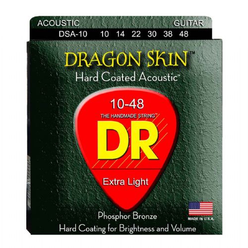 DR Strings DSA-10 Dragon skin western-guitar-strenge, 010-048