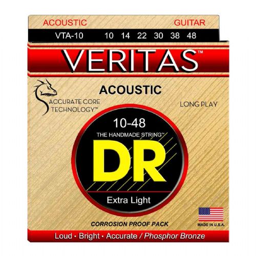 DR Strings VTA-10 Veritas western-guitar-strenge, 010-048