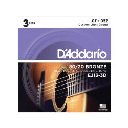 DAddario EJ13-3D western-guitar-strenge, 011-052 (3 st)