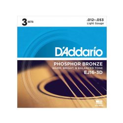DAddario EJ16-3D western-guitar-strenge, 012-053 (3 st)