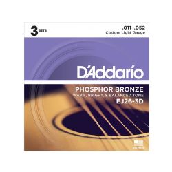DAddario EJ26-3D western-guitar-strenge, 011-052 (3 st)