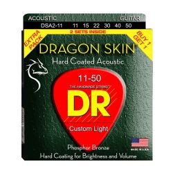 DR Strings DSA-2/11 Dragon skin western-guitar-strenge, 011-050 (2-st)