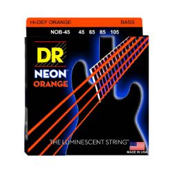 DR Strings NOB-45 Hi-Def neon orange bas-strenge, 045-105